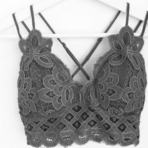 Charcoal Grey Lace Bralette